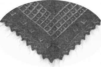 Down shawl 135х90х90 sm (K245)